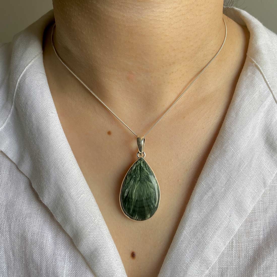 Seraphinite Pendant-(SER-P-4.)